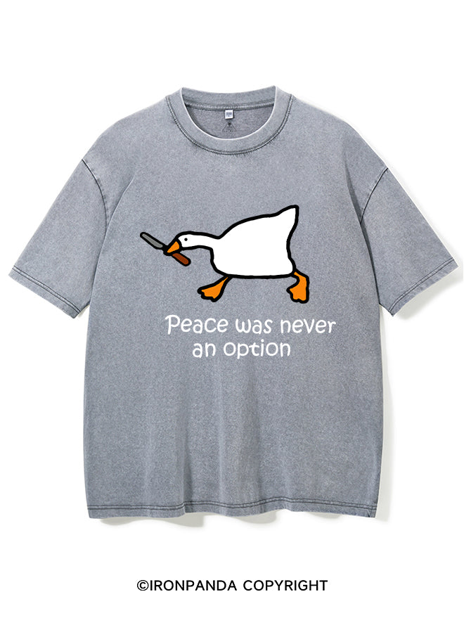 peace was never an option Washed Gym Shirt