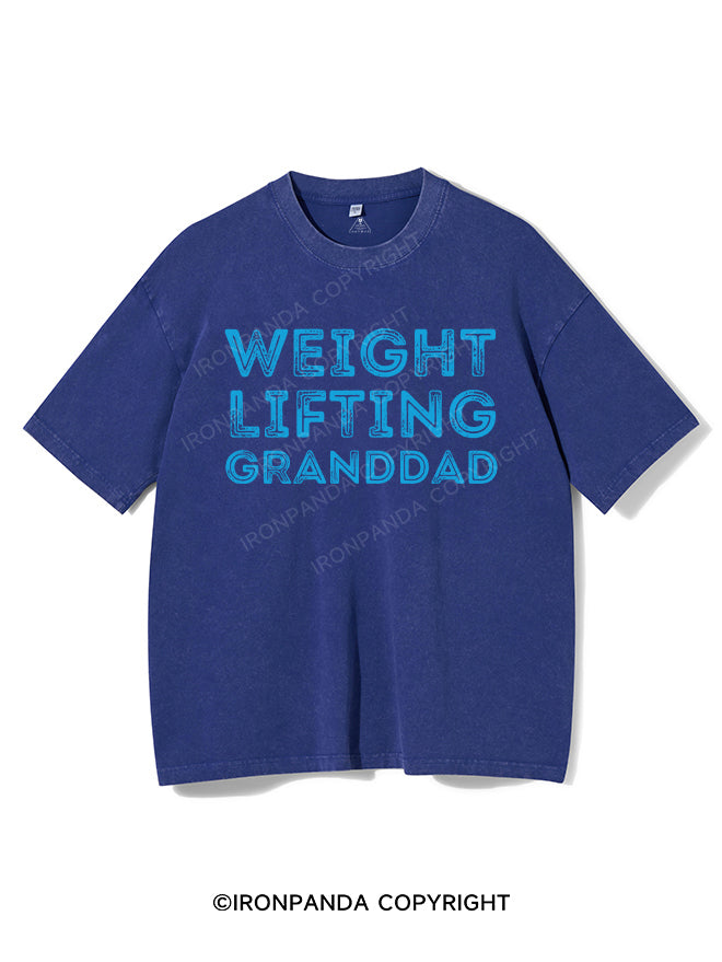 WEIGHT LIFTING GRANDDAD Washed Gym Shirt