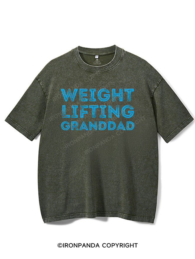 WEIGHT LIFTING GRANDDAD Washed Gym Shirt