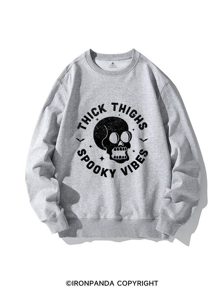 THICK THIGHS SPOOKY VIBES CREWNECK Sweatshirt