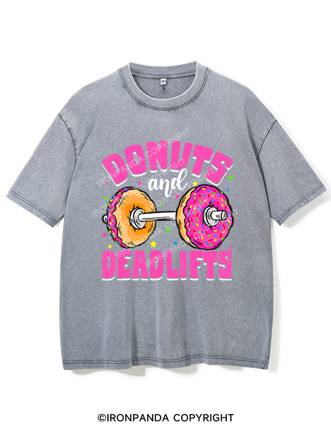 DONUTS AND DEADLIFTS VINTAGE GYM SHIRT