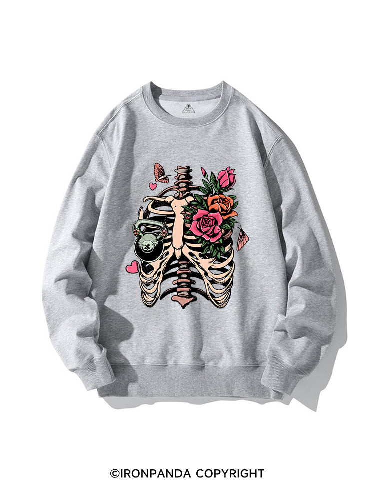 SKELETON AND KETTLEBELL CREWNECK Sweatshirt