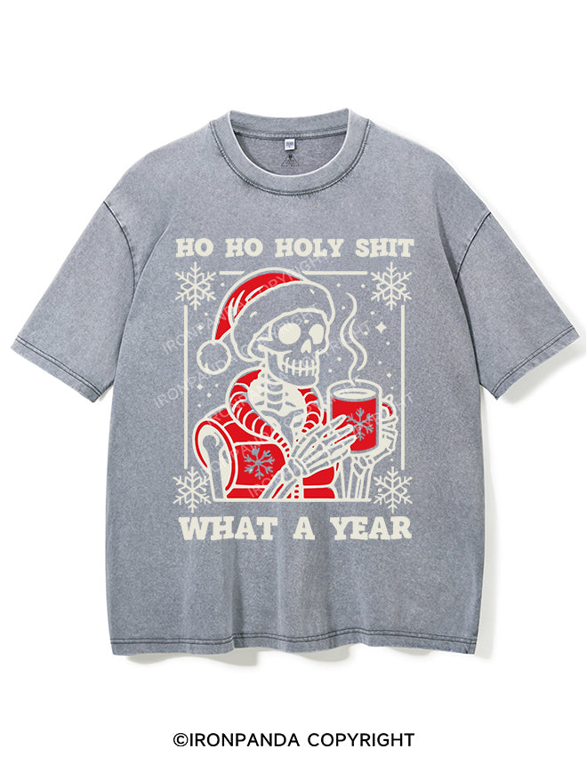 HO HO HOLY SHIT WHAT A YEAR VINTAGE GYM SHIRT