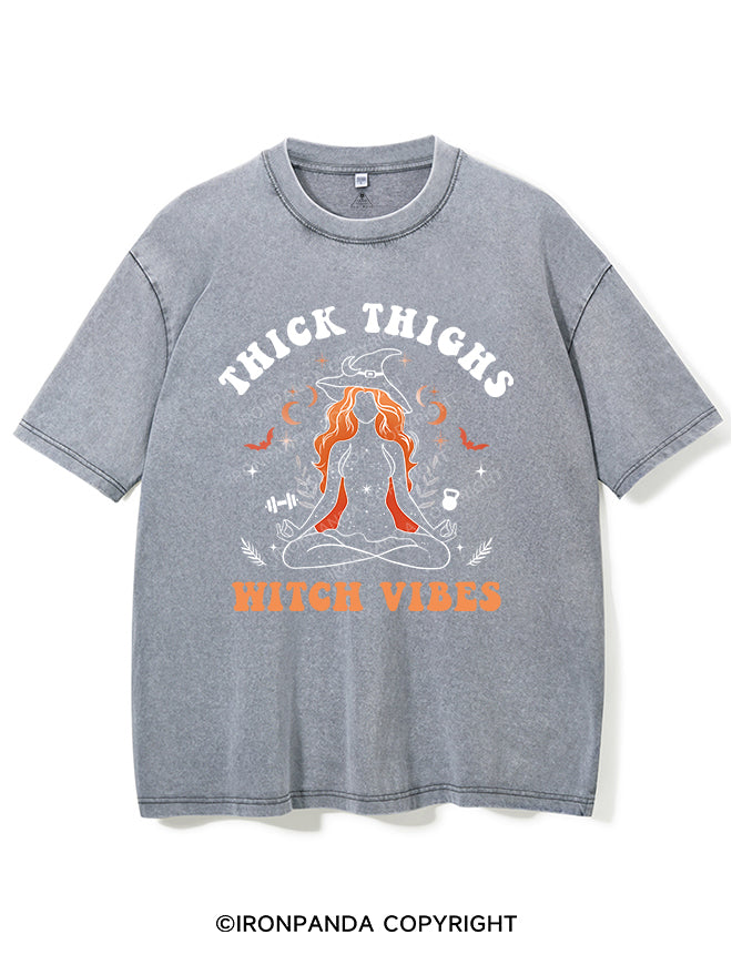 THICK THIGHS WITCH VIBES VINTAGE GYM SHIRT