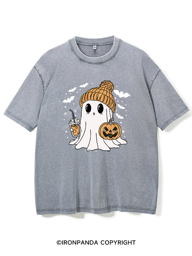 GHOST WITH ICED COFFEE VINTAGE GYM SHIRT