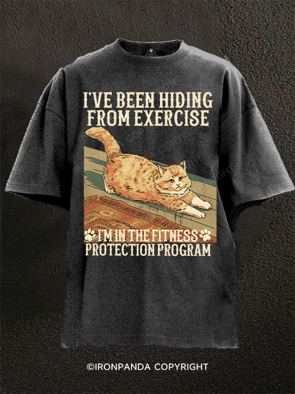 i've been hiding from exercise Washed Gym Shirt