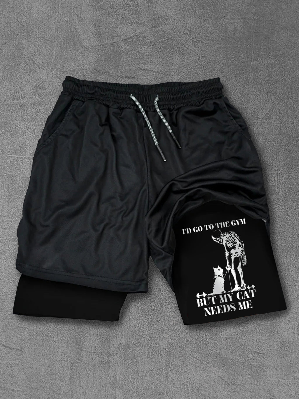 i'd go to the gym but ma cat needs me Performance Training Shorts