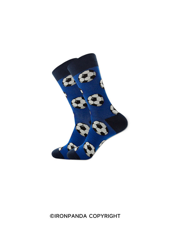 Sports Ball Print High-Top Gym Socks