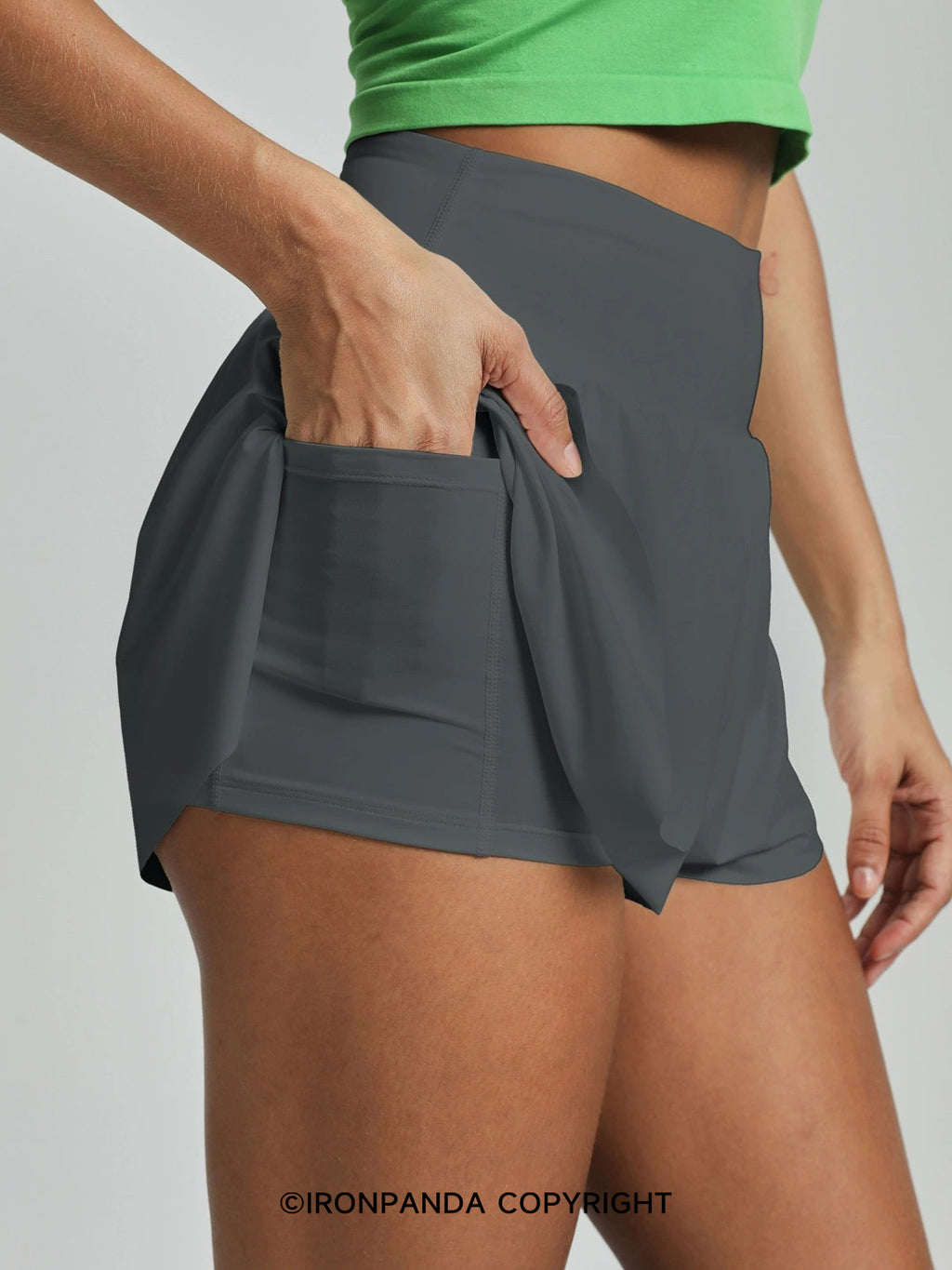 Fast-Dry Faux Layer Sports Shorts