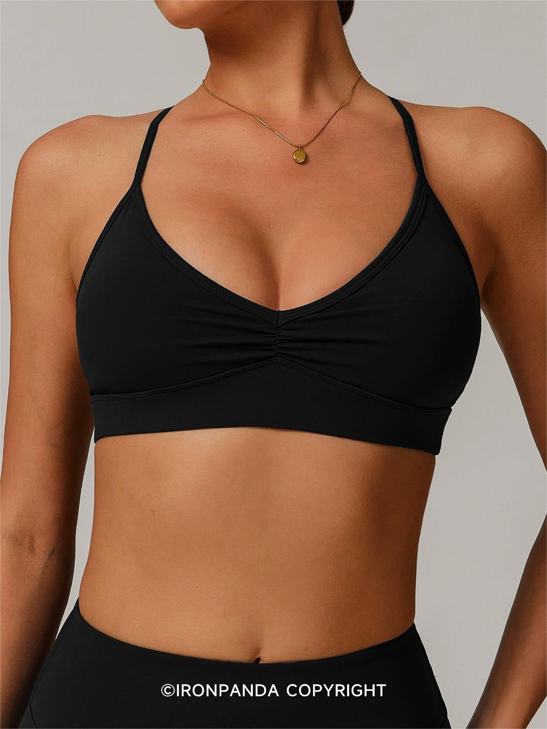 V-Neck Quick-Dry Sports Bra