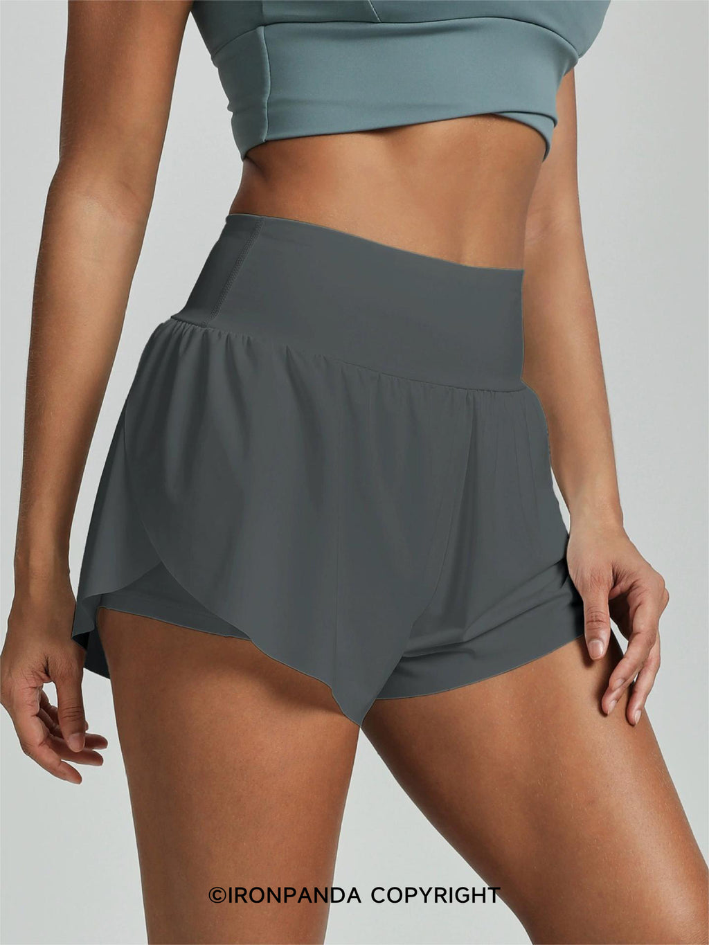 Fast-Dry Faux Layer Sports Shorts