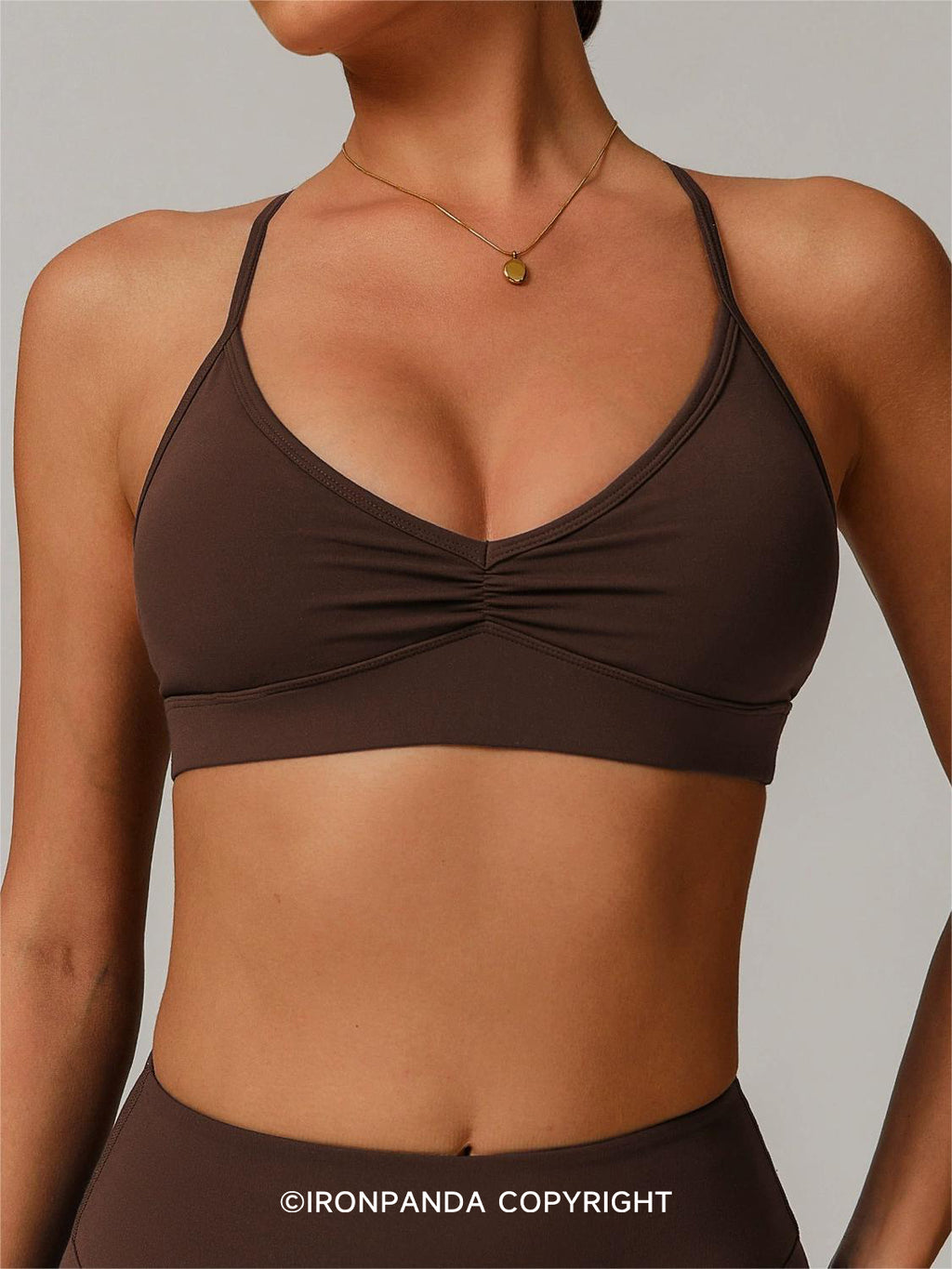 V-Neck Quick-Dry Sports Bra