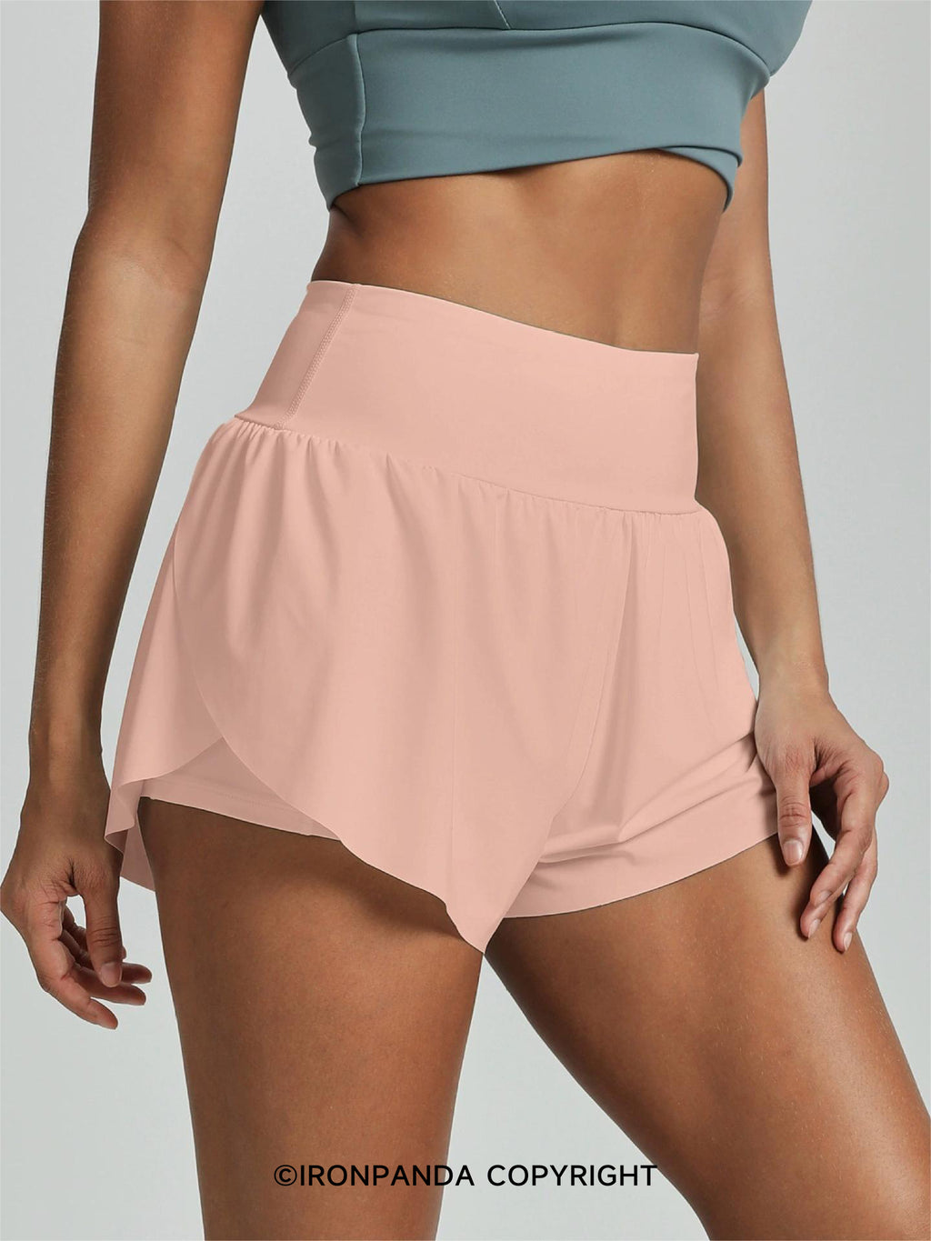 Fast-Dry Faux Layer Sports Shorts