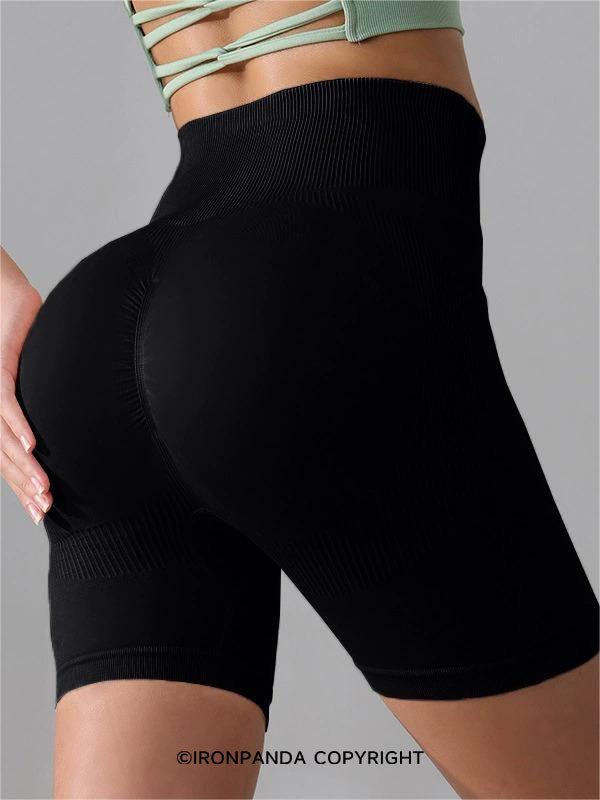 Matte Washed High-Waist Yoga Shorts