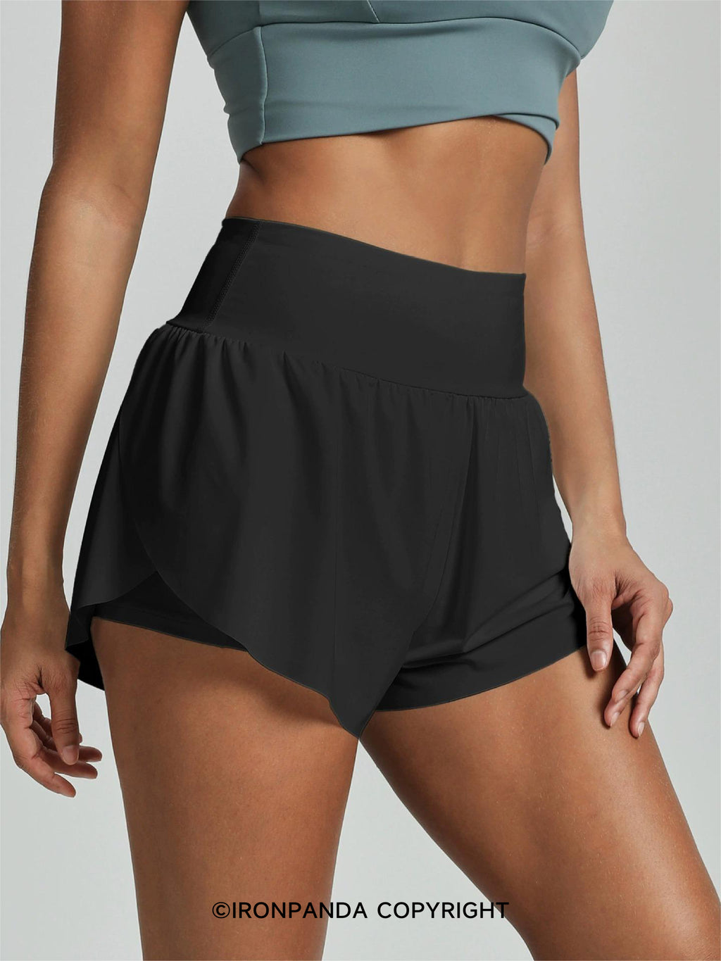 Fast-Dry Faux Layer Sports Shorts