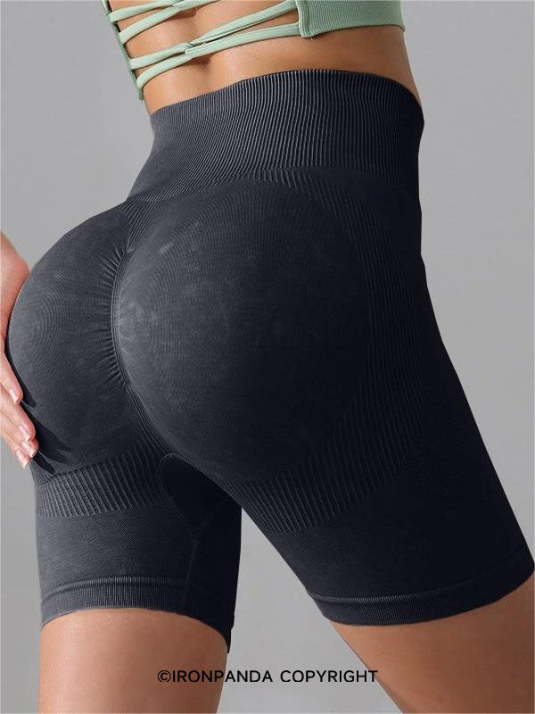 Matte Washed High-Waist Yoga Shorts