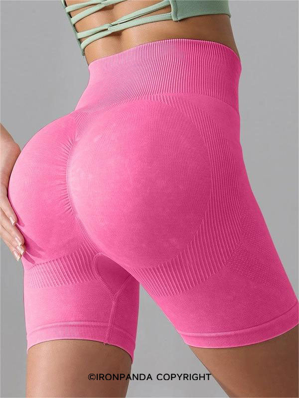 Matte Washed High-Waist Yoga Shorts
