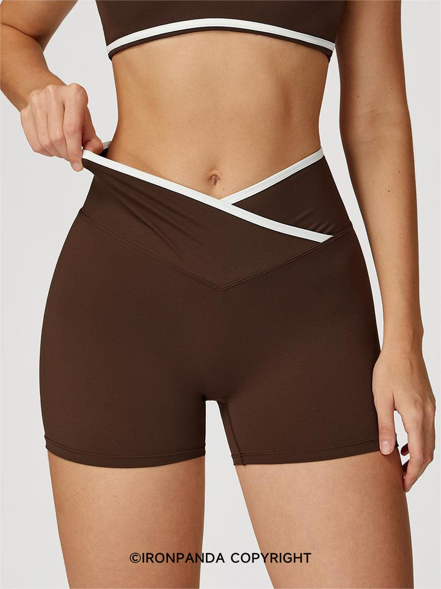 Color-Edge Yoga Shorts
