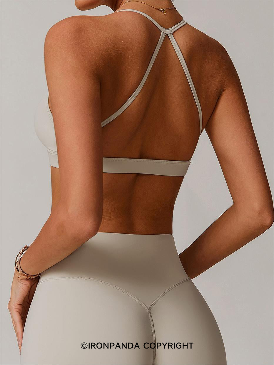 V-Neck Quick-Dry Sports Bra