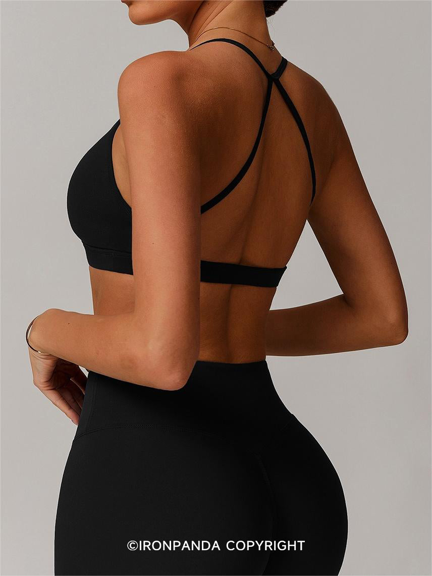 V-Neck Quick-Dry Sports Bra