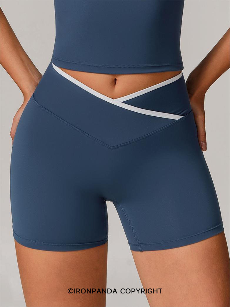 Color-Edge Yoga Shorts