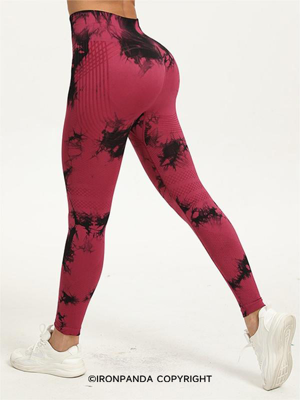 High Waist Booty Lift Tie Dye Yoga Pants