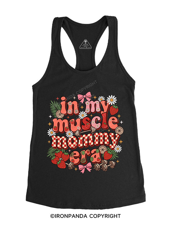 in my muscle mommy era Gym Racerback Tank