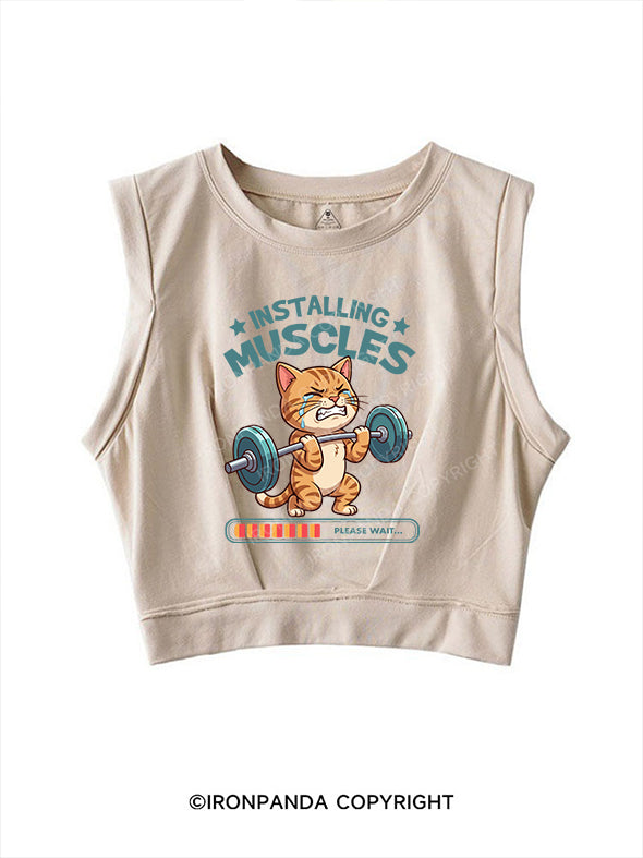 installing muscles SLEEVELESS CROP TOPS