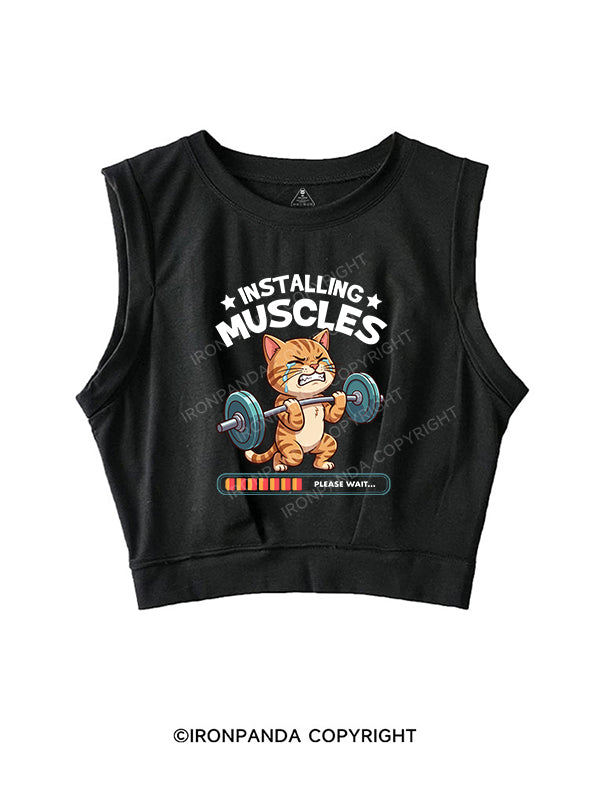 installing muscles SLEEVELESS CROP TOPS