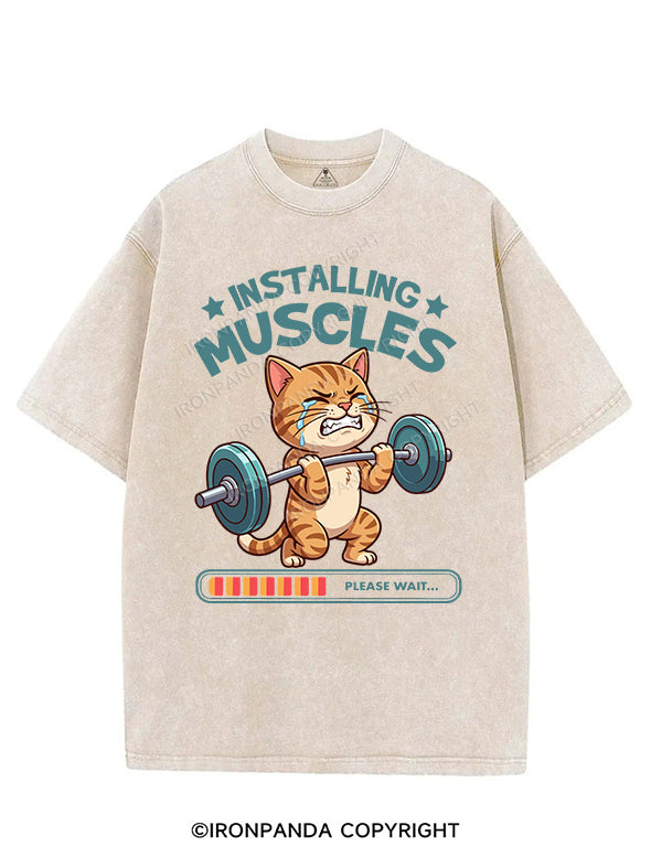 installing muscles VINTAGE GYM SHIRT