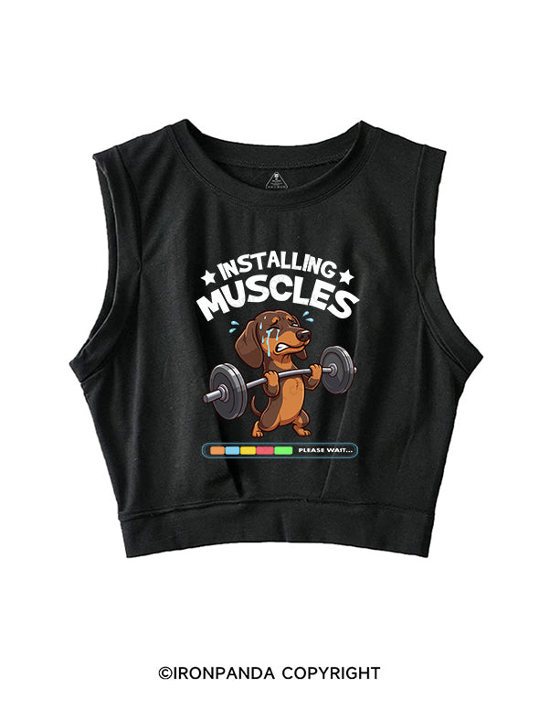 installing muscles SLEEVELESS CROP TOPS