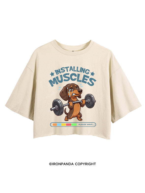 installing muscles CROP TOPS