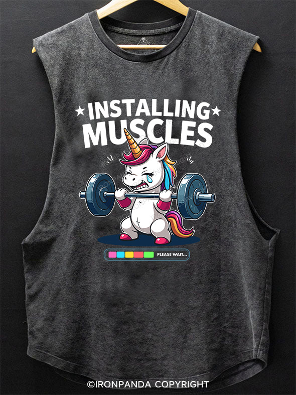 installing muscles SCOOP BOTTOM COTTON TANK