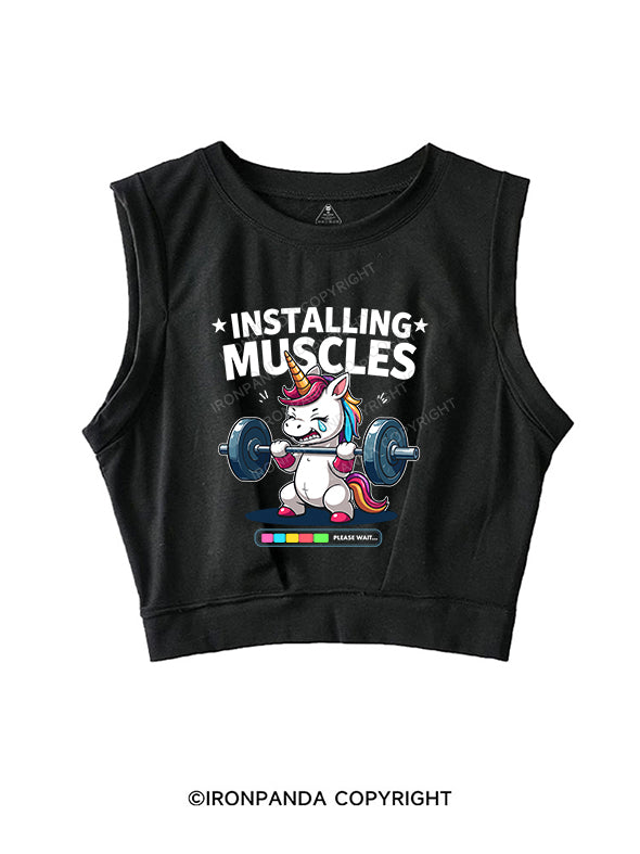 installing muscles SLEEVELESS CROP TOPS