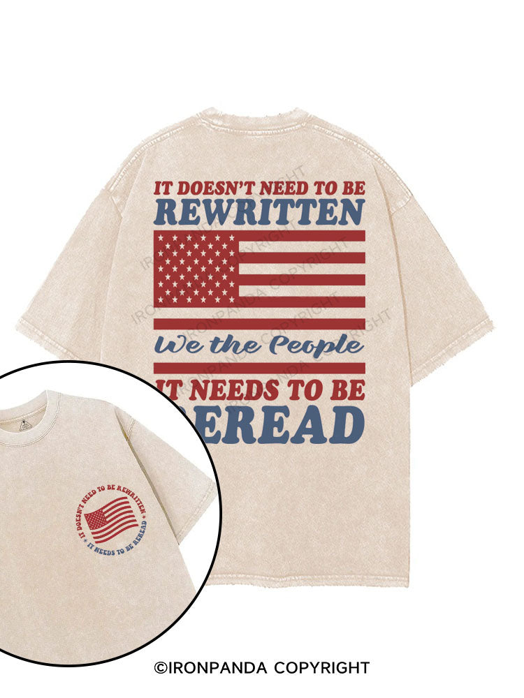 IT DOESN'T NEED TO BE REWRITTEN IT NEEDS TO BE REREAD printed Gym Shirt