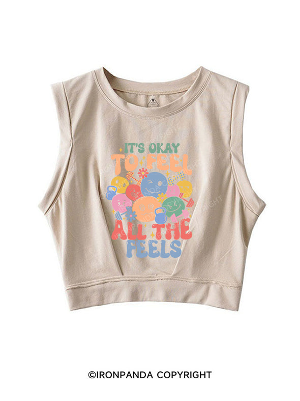 it's okay SLEEVELESS CROP TOPS