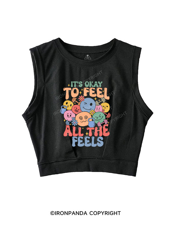 it's okay SLEEVELESS CROP TOPS