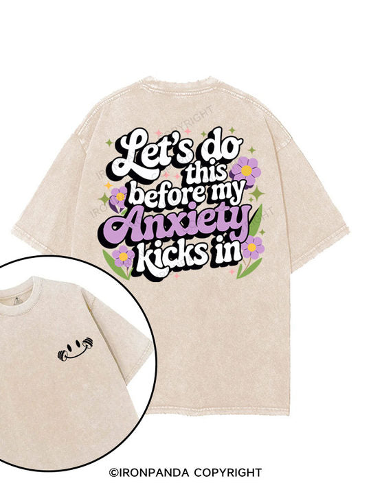 Let's do this before my anxiety kicks in printed Gym Shirt