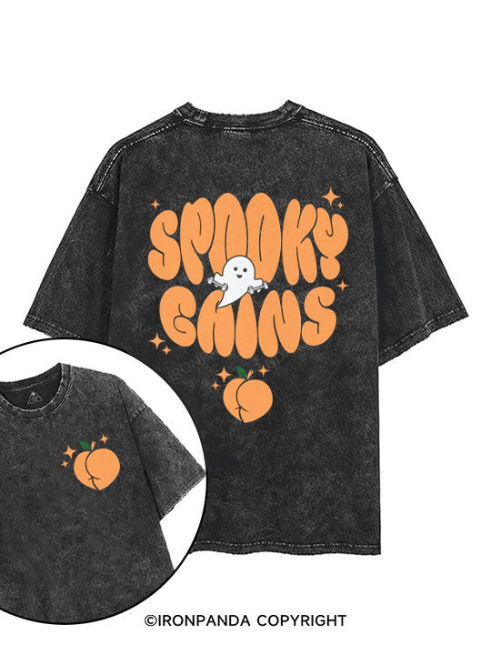 Spooky Gains printed Gym Shirt