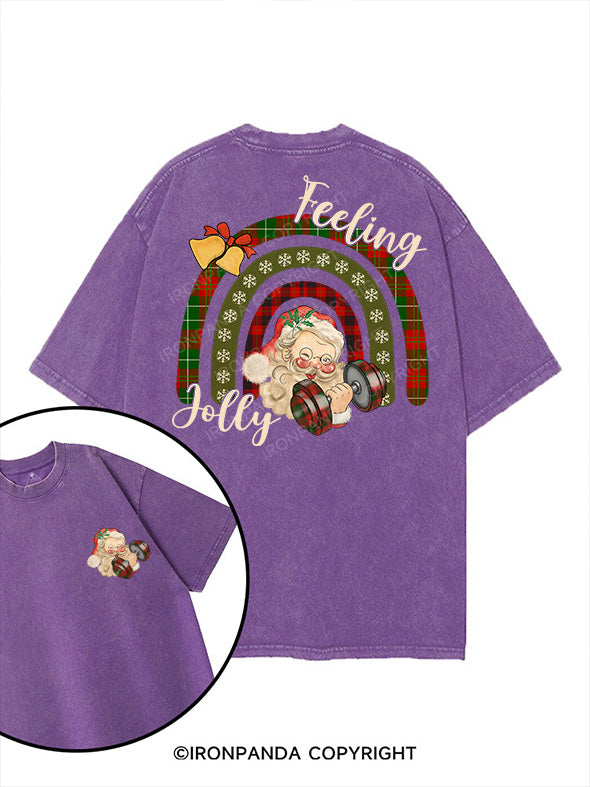 feeling jolly printed Gym Shirt