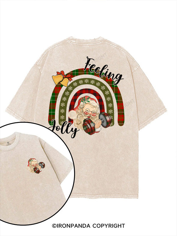 feeling jolly printed Gym Shirt