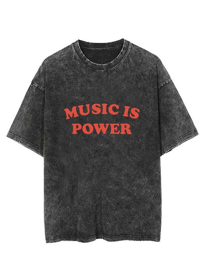 MUSIC IS POWER Vintage Gym Shirt