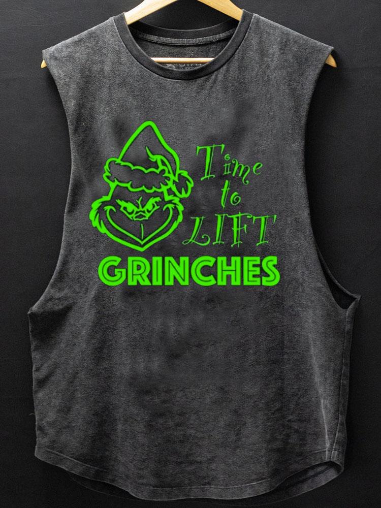 Time To Lift Grinches Scoop Bottom Cotton Tank