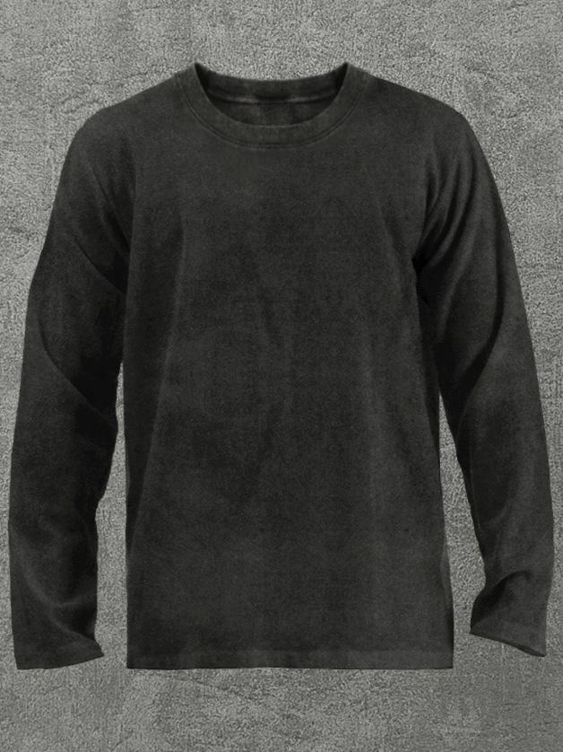 blank Washed Gym Long Sleeve Shirt