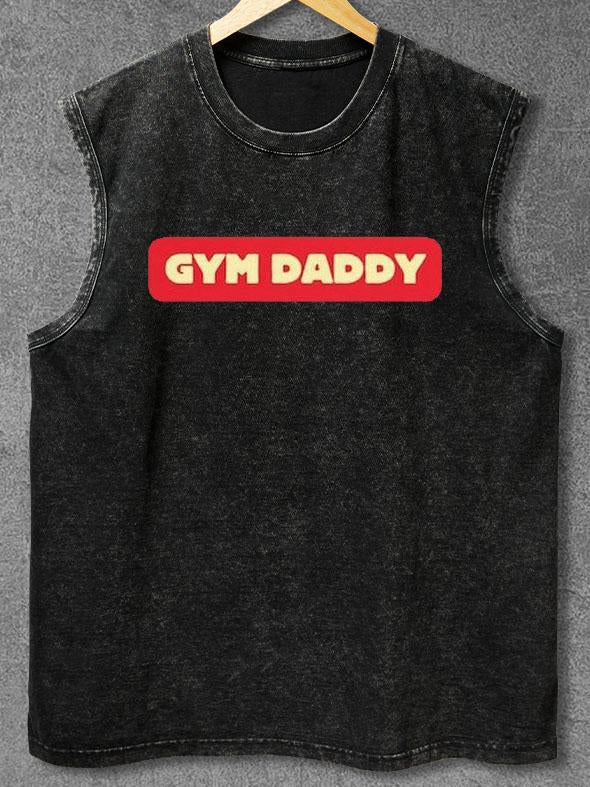 GYM DADDY Washed Gym Tank