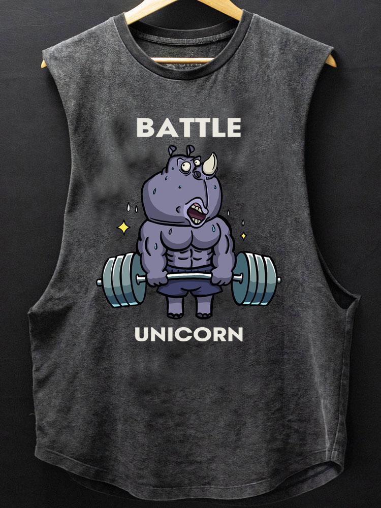 battle unicorn SCOOP BOTTOM COTTON TANK