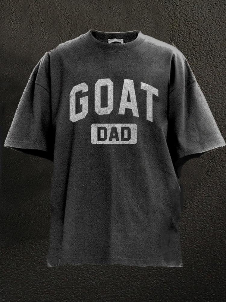 goat dad Washed Gym Shirt