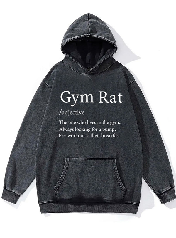 gym rat Washed Gym Hoodie
