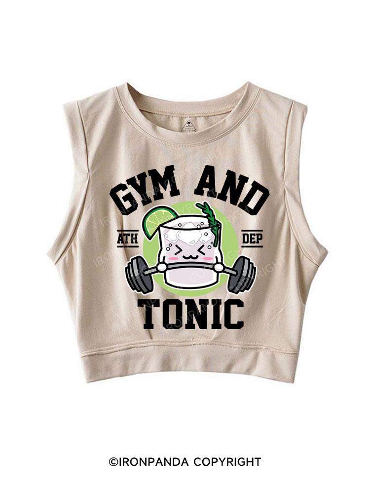 GYM AND TONIC SLEEVELESS CROP TOPS