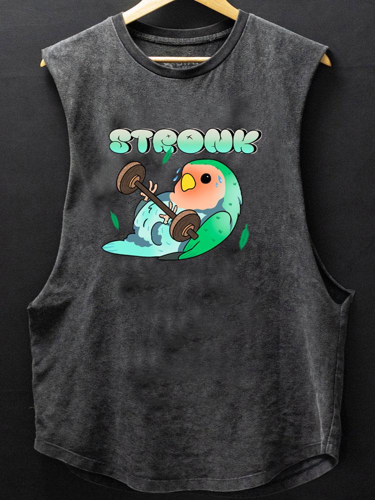 stronk parrot SCOOP BOTTOM COTTON TANK